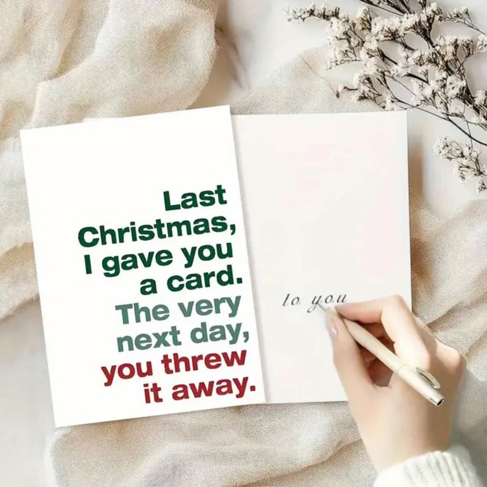 1 Humorous Christmas Greeting CARD NEW with envelope NEW